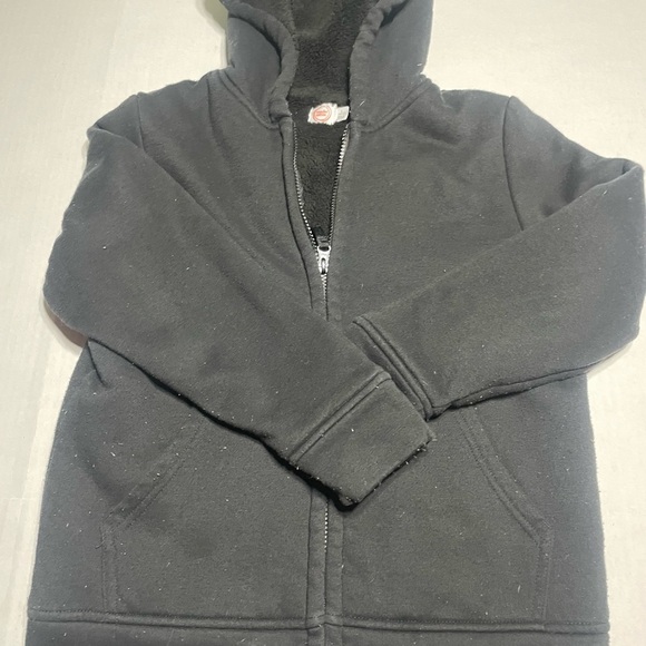 Kids Black Hoodie zip up  size L - Picture 1 of 3